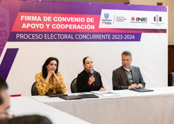 Firma Estado convenio con el INE y el IEE para utilización de 2 mil 120 escuelas en el proceso electoral