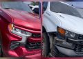 Aseguran en corralón de grúas en Parral dos camionetas roɓaɗas en Estados Unidos