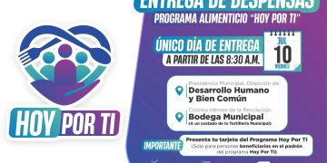 Entregarán despensas del programa «Hoy Por Ti» este viernes únicamente a inscritos en el padrón