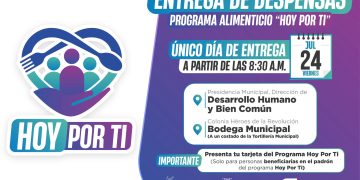 Anuncian entrega de despensas del programa alimenticio “Hoy Por Ti”